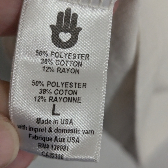 Spiritual Gangster "We are stronger together" rainbow gold cream Tshirt size L - Picture 5 of 7